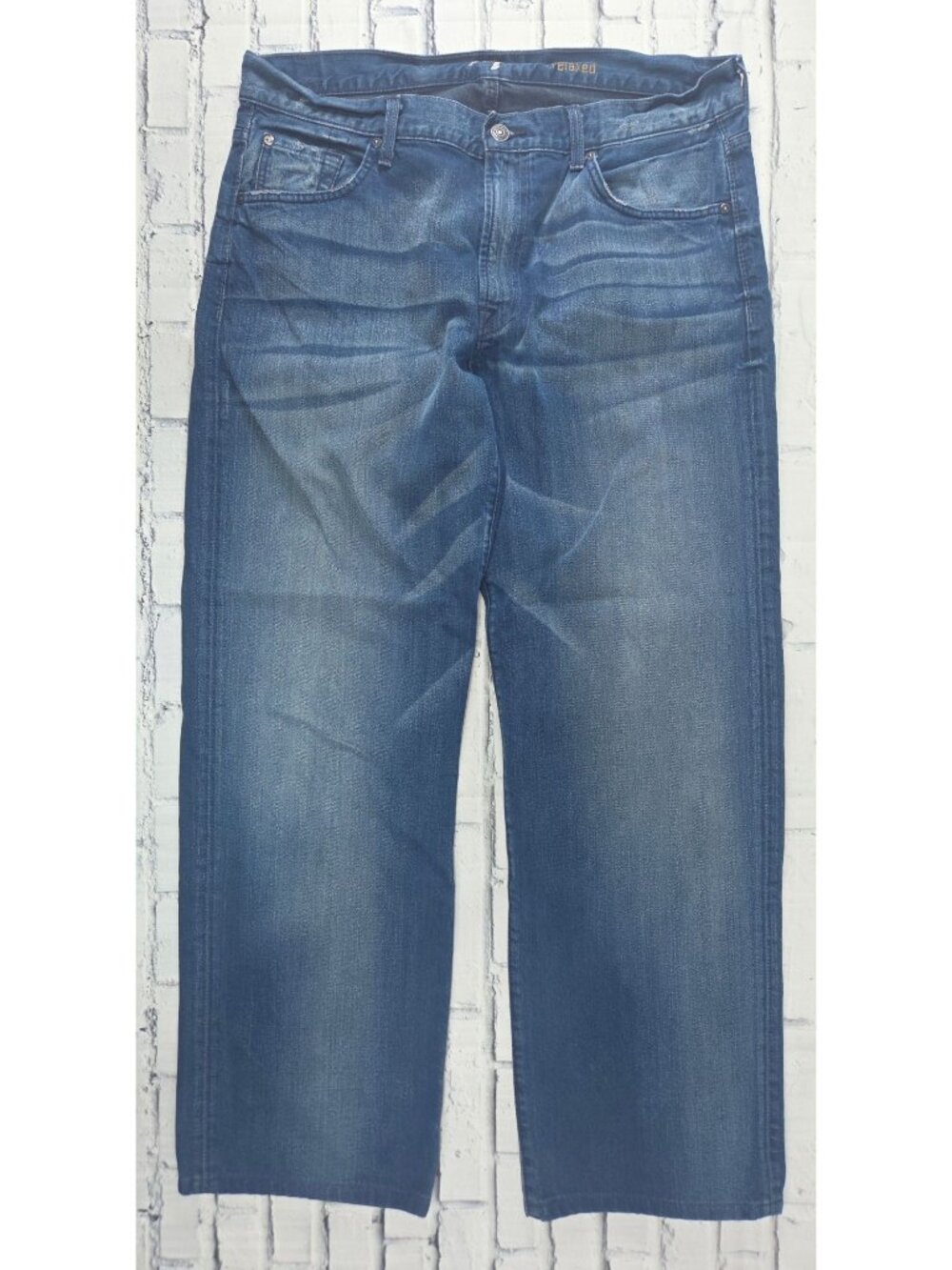 7 For All Mankind Mens Relaxed Fit Blue Jeans Size 36x32